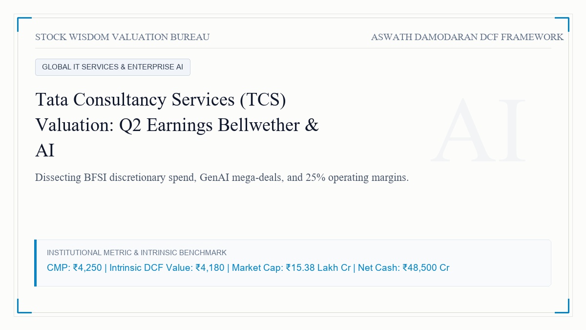 Tata Consultancy Services (TCS) Valuation: The Q2 Earnings Bellwether, Enterprise AI Horizon, and Dalal Street's Cash Flow Fortress